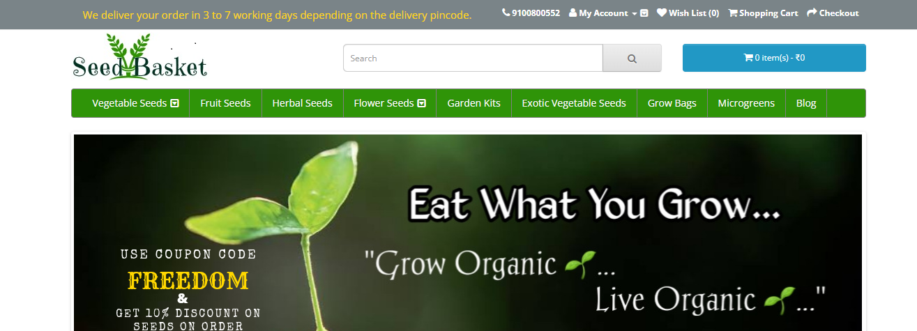 Best place to buy organic vegetable seeds for gardening in India